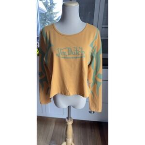 NWT Von Dutch Trendy Baby Tee in orange/combo Stylish Hip Fashion Y2K Sz 1x